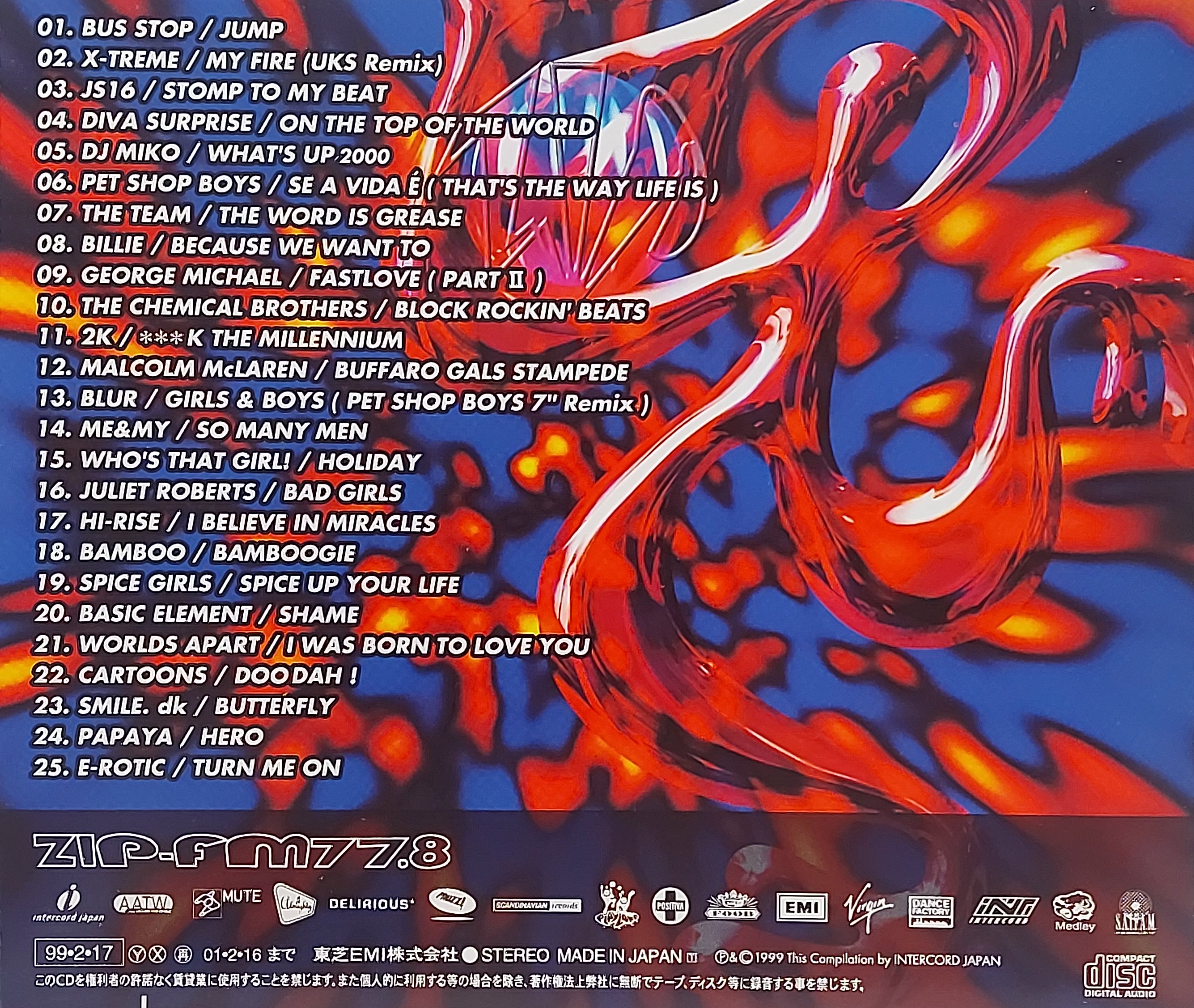 Used CD,Zipmania II Nonstop megamix (A+)(Dance)(Various Artists)(1999)(Japan)