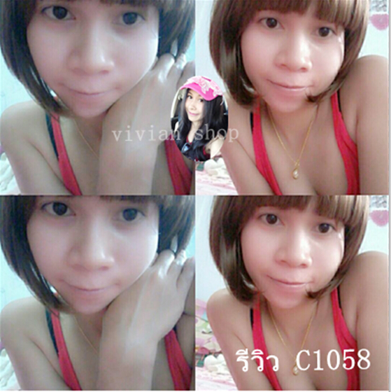 C1058 วิกผมสั้น หน้าม้าตรง ทรงน่ารักมากคะ