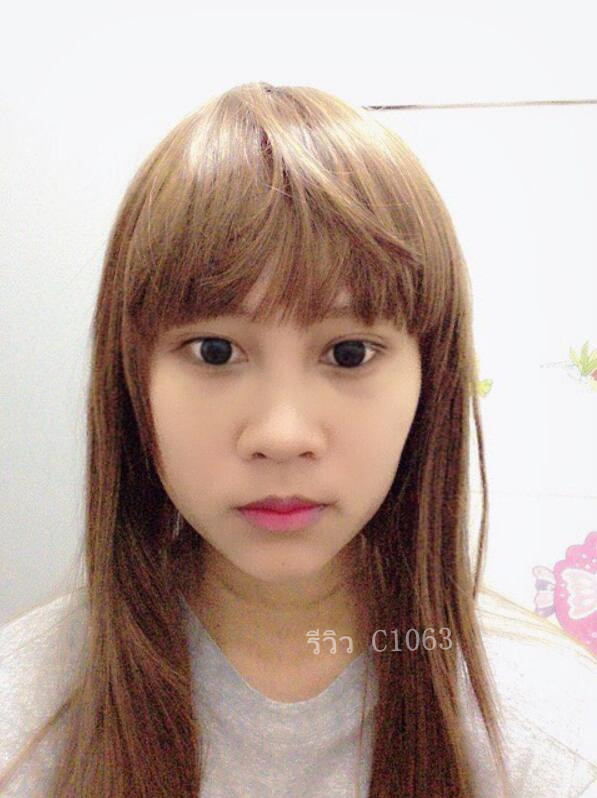 C1063 วิกผมตรง สไลด์บาง หน้าม้าตรง