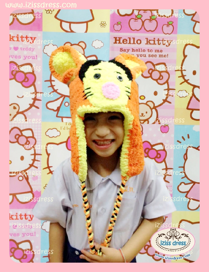 ***พร้อมส่ง***หมวกไหมขนแกะรูปทิกเกอร์ Tigger เหมาะสำหรับเด็กอายุตั้งแต่ 5 ปีขึ้นไปค่ะ+ผู้ใหญ่ก็ใส่ได้นะคะ
