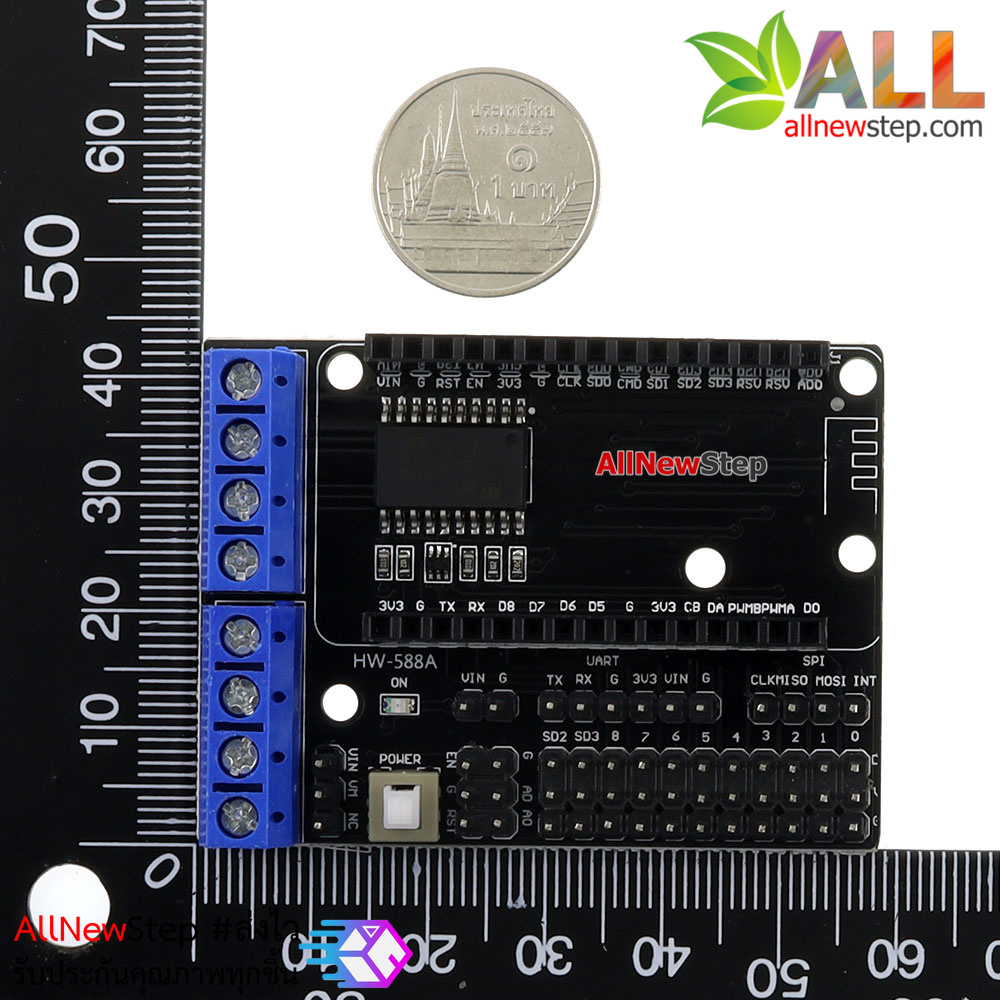 Motor Driver (L293DD) Shield for NodeMCU V2 บอร์ดขับมอเตอร์สำหรับ ESP8266 NodeMCU V2