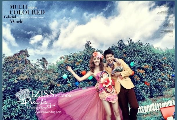***พรีออเดอร์***ชุดคู่ถ่ายพรีเวดดิ้ง (prewedding dress) & ชุดแต่งงานแฟนซี (Fancy wedding dress)ชายหญิง "ธีมสีชมพู-เหลือง"