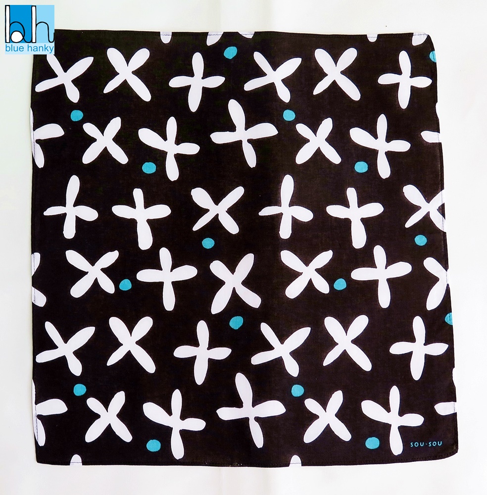 #24 18" SOU SOU ผ้าเช็ดหน้ามือ2 สภาพดี ผ้าเช็ดหน้าผืนใหญ่