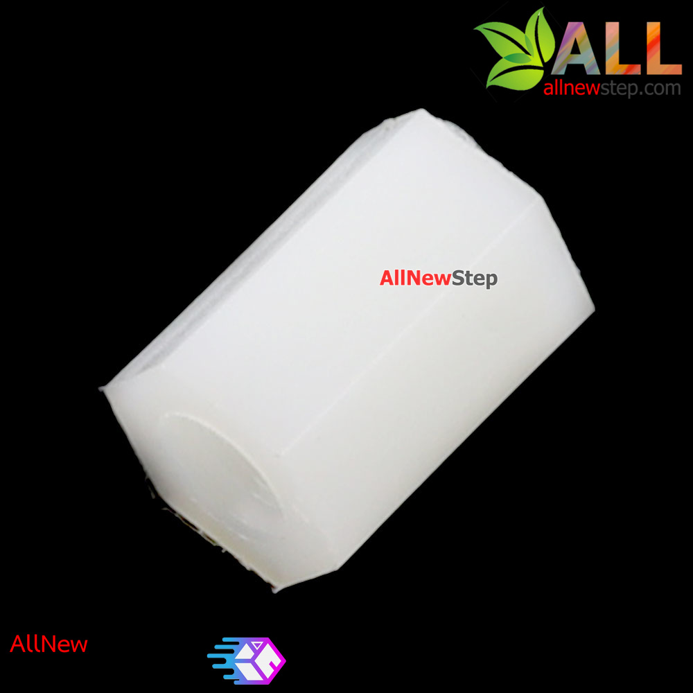 เสาน็อตไนลอน NUT Nylon M3 ขนาด 9mm สีขาว จำนวน 1 ชิ้น