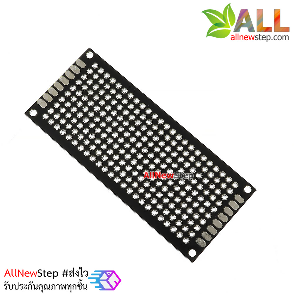 แผ่นปริ๊นอเนกประสงค์ pcb 3x7 สีดำ สองด้าน