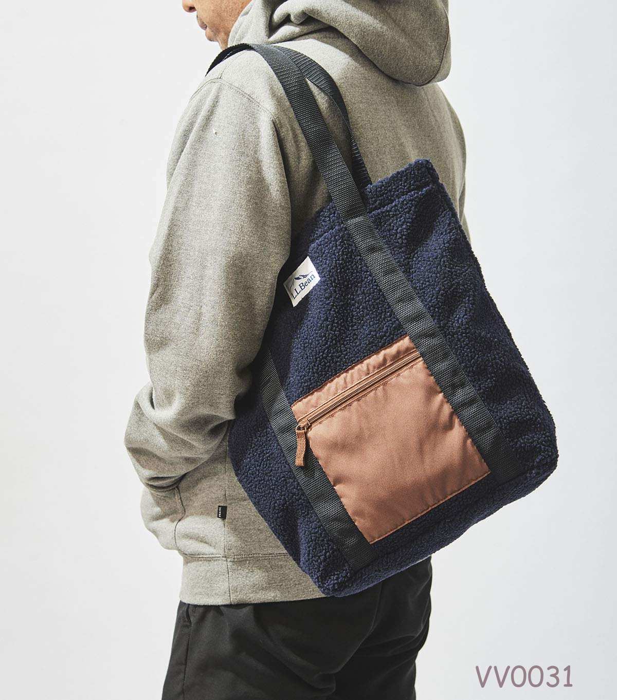 ❌เลิกจำหน่าย L.L.Bean x MonoMax กระเป๋าสะพายผ้าขนแกะ ใบใหญ่ด้านหน้ามีช่องซิบใส่ของ