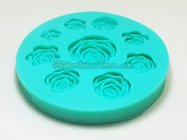 พิมพ์ซิลิโคนทำฟองดอง / กัมเพส รูปดอกกุหลาบ