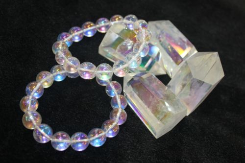 สร้อยข้อมือออร่าควอตซ์ ( Aura Quartz )
