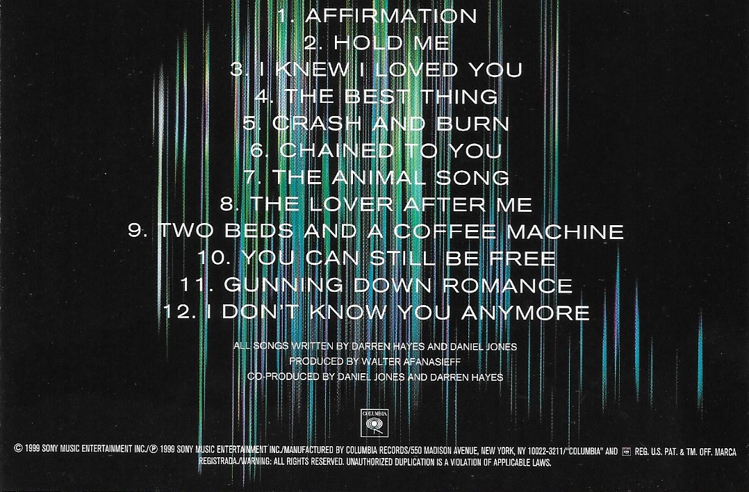 Used CD,Savage Garden - Affirmation (B)(1999)