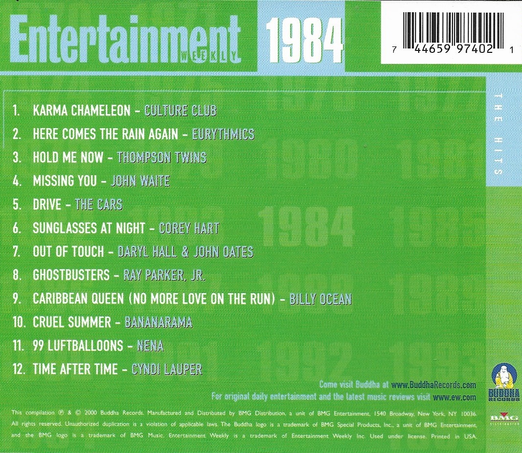 Used CD,Entertainment Weekly The Greatest Hits 1984 (A+)(Various Artists) (2000) (Japan)