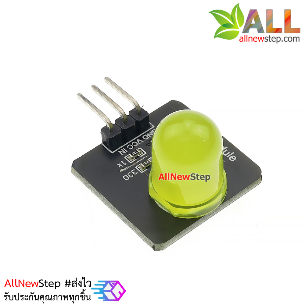 โมดูลไฟ LED 10mm สีเหลือง led 10mm