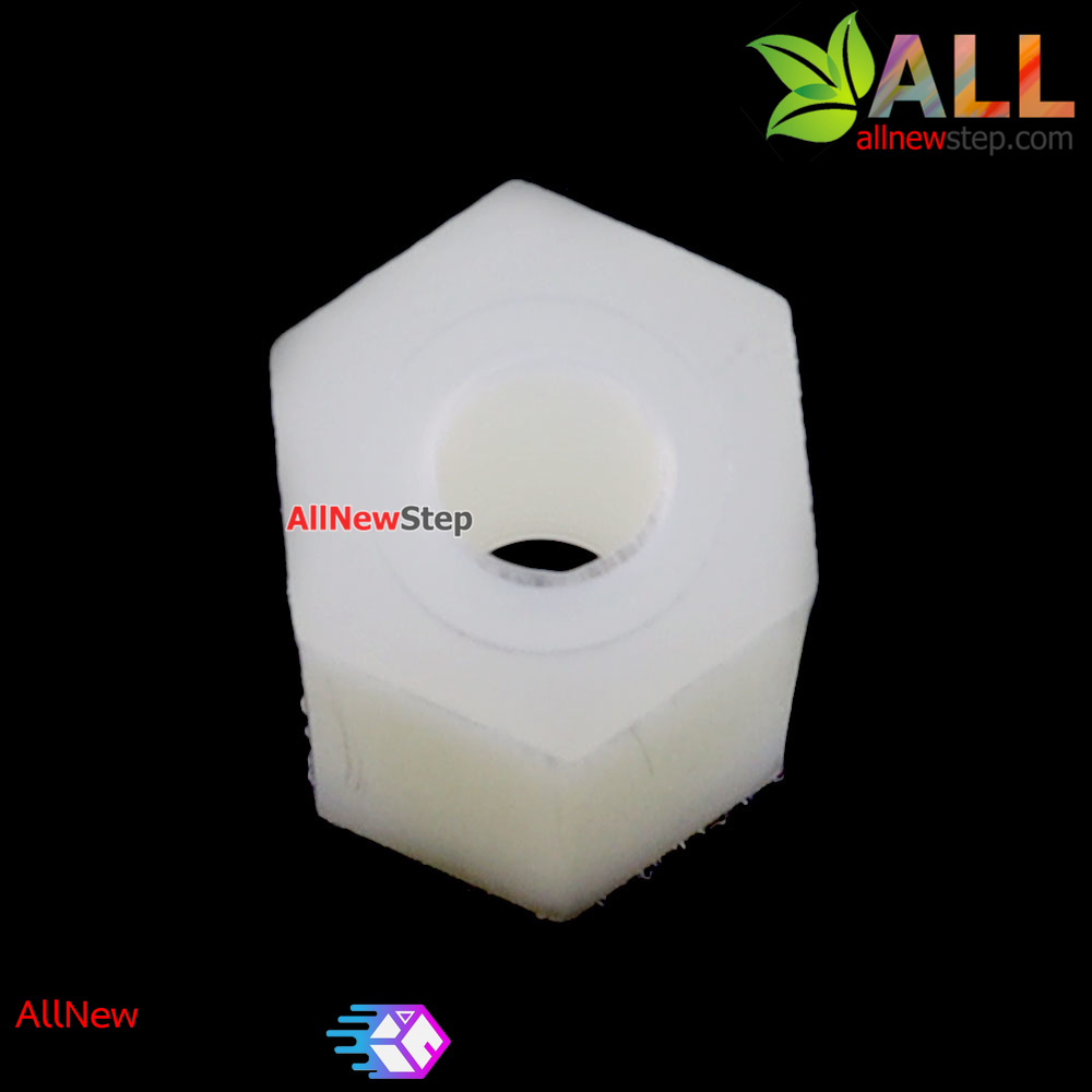 เสาน็อตไนลอน NUT Nylon M3 ขนาด 11mm สีขาว จำนวน 1 ชิ้น