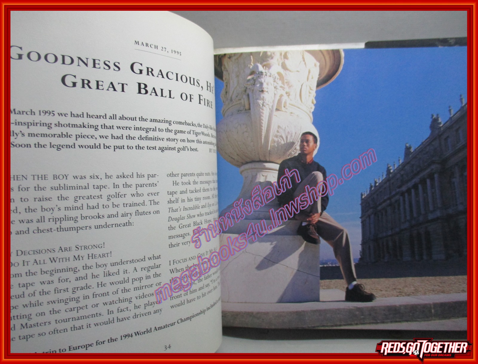 หนังสือ TIGER WOODS ไทเกอร์ วู๊ดส์ THE MAKING OF A CHAMPION ฉบับภาษาอังกฤษ (กอล์ฟ GOLF)