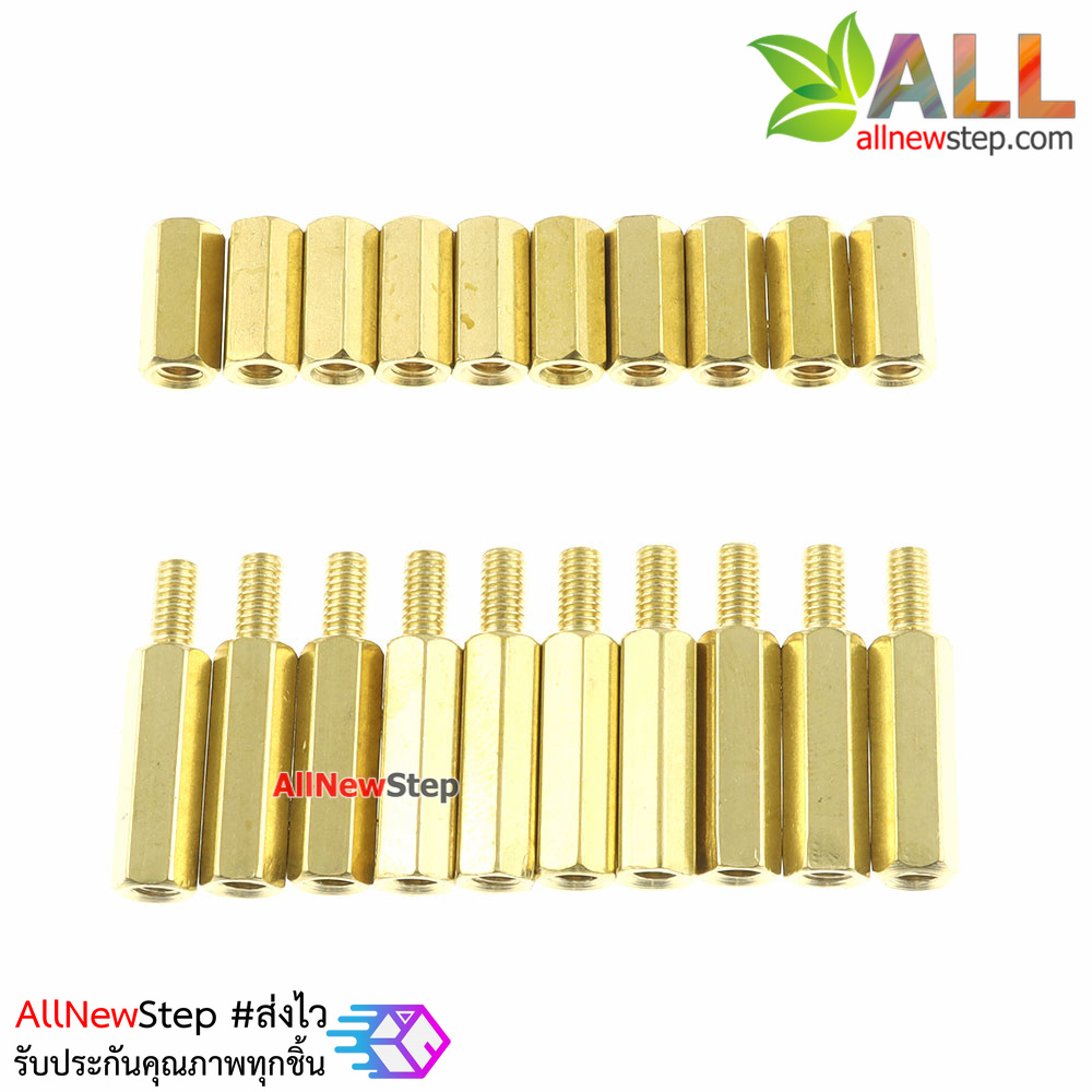 ชุดน็อต+สกรู M3 Pack Nut screw copper column 6+6 10+6 15+6 M3 nut 3x6 screw 6MM hollow 10MM hollow