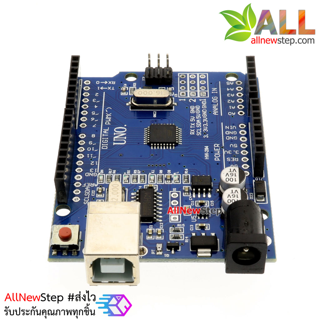 Uno R3 แบบ SMD เพิ่มพอร์ทขยาย พร้อมสาย USB Uno Arduino-Compatible
