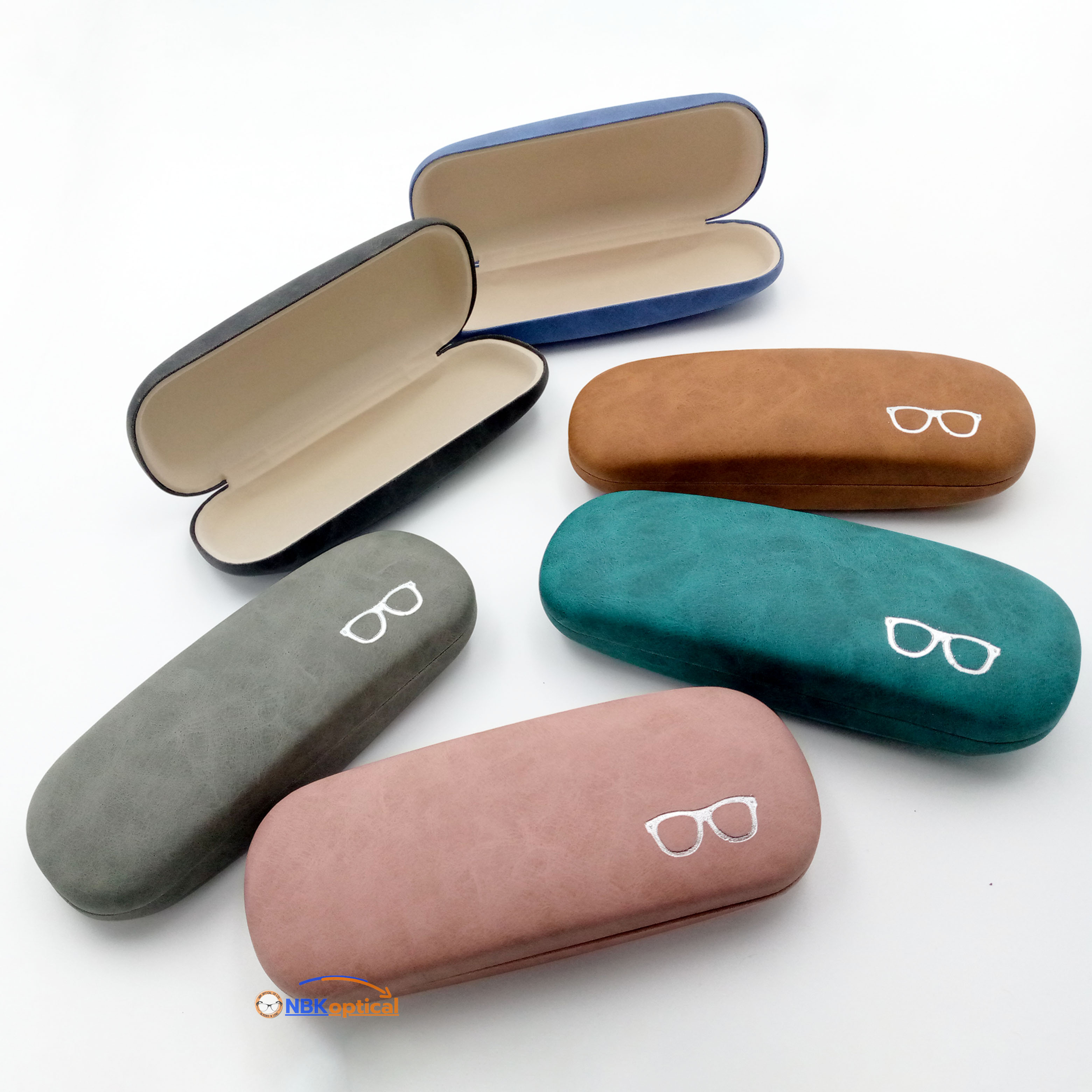 กล่องแว่นตาทรงรูปแว่นตาแฟชั่น (ผ้ากํามะหยี่)