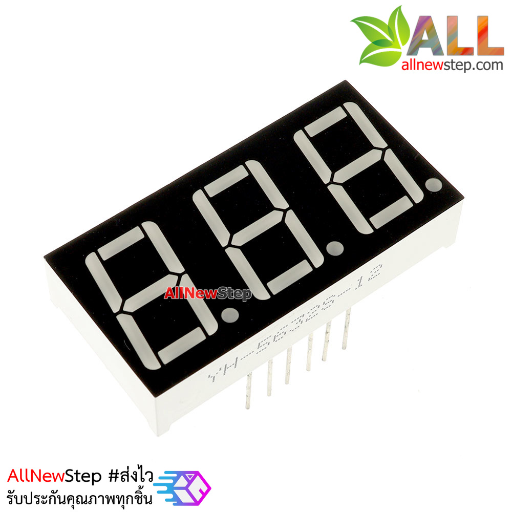 7 Segment 0.56 นิ้ว Common Anode 3digit Red ไฟ 7 segment 0.56 3 หลัก สีแดงแบบไฟบวกร่วม 5361BS / 5632S