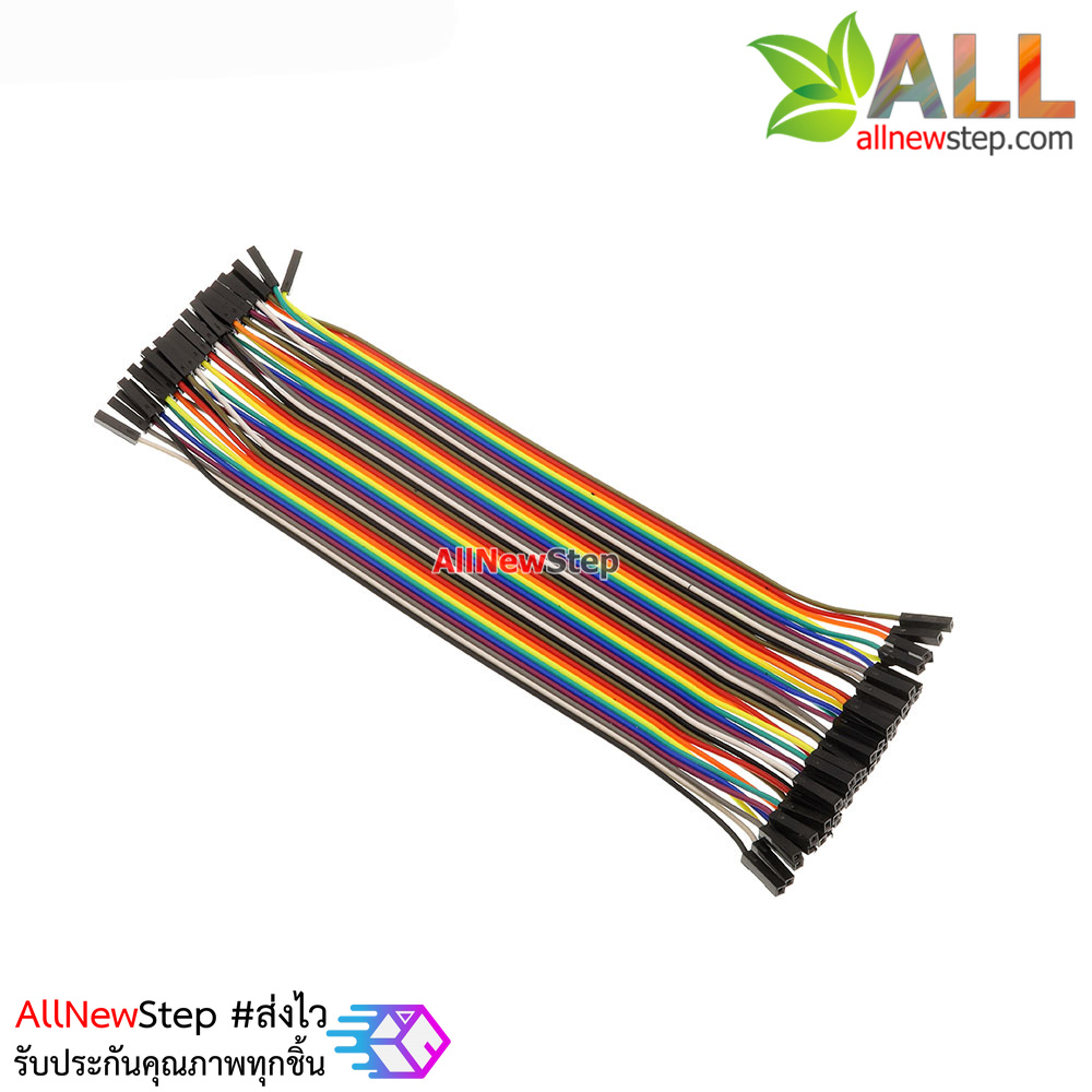 สายไฟ จัมเปอร์ เมีย-เมีย Jumper Wire สายแพ เมีย-เมีย ยาว 20cm 40 เส้น