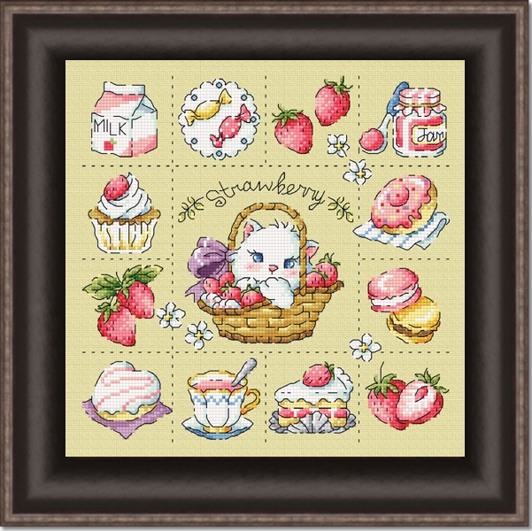 Soda ชุดปัก Strawberry Cat