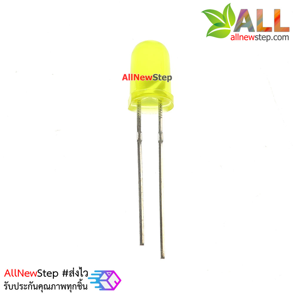 LED ขนาด 5mm สีเหลือง จำนวน 5 ดวง
