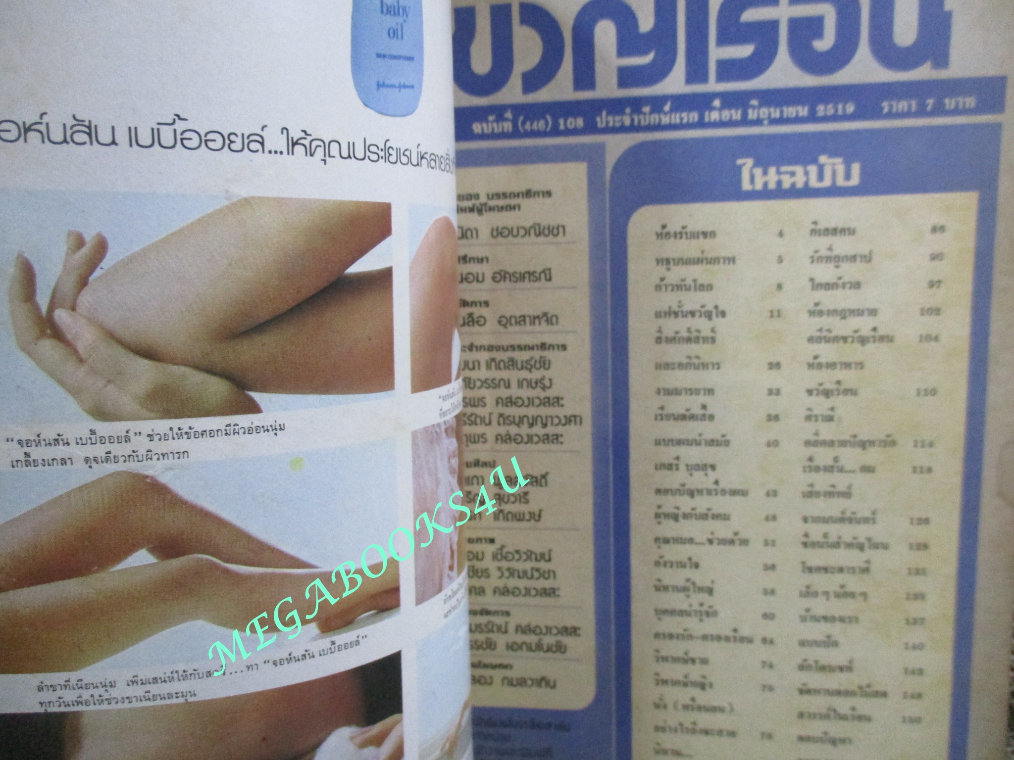 นิตยสารขวัญเรือน ฉบับที่108 ปี2519 ปก ภาพิตร จารุดิลก