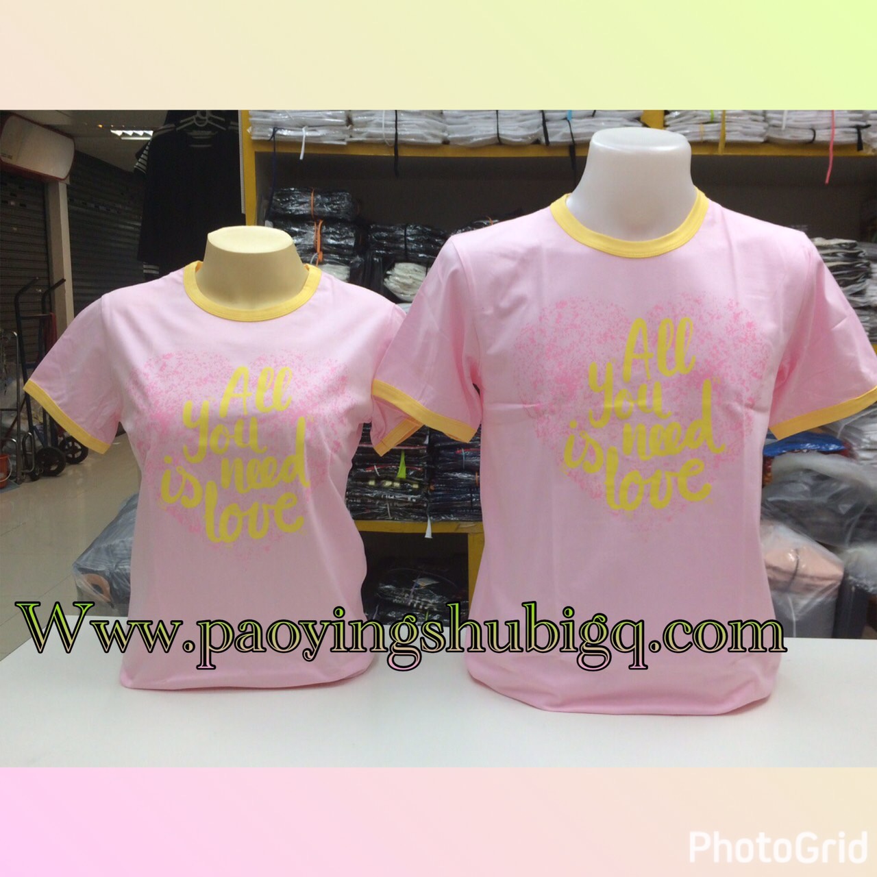 new เสื้อคู่รักวาเลนไทน์ สีชมพู