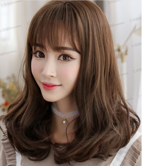 C1129 วิกผมสวอล เเสกกลางเห็นหนังหนังศีรษะ หน้าม้า