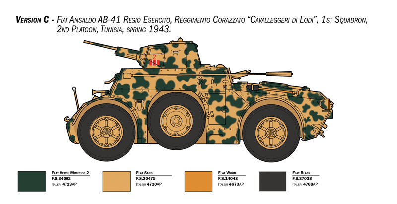 1/35 Autoblinda AB 41 with Bersaglieri El Alamein