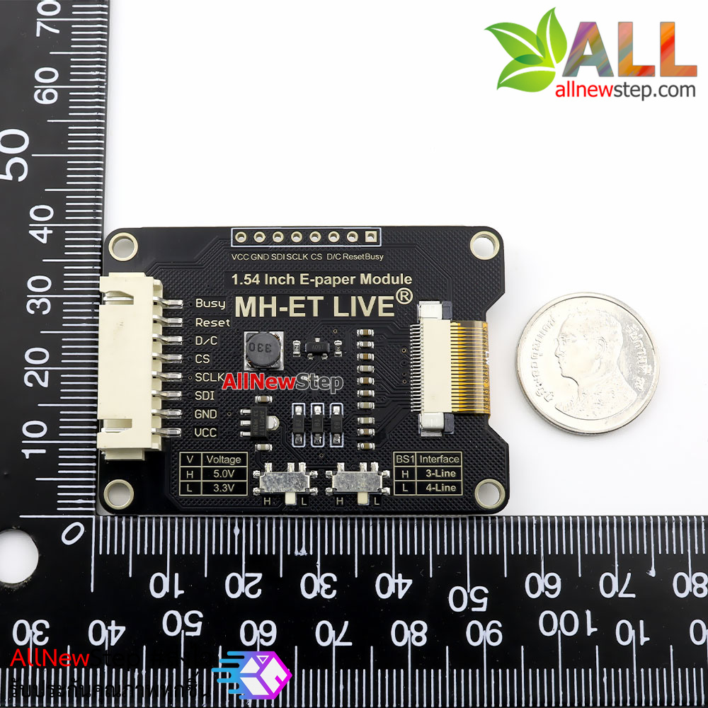 จอแสดงผล E-paper สีดำ-เหลือง-แดง ขนาด 1.54 นิ้ว epaper ink screen module black red and yellow