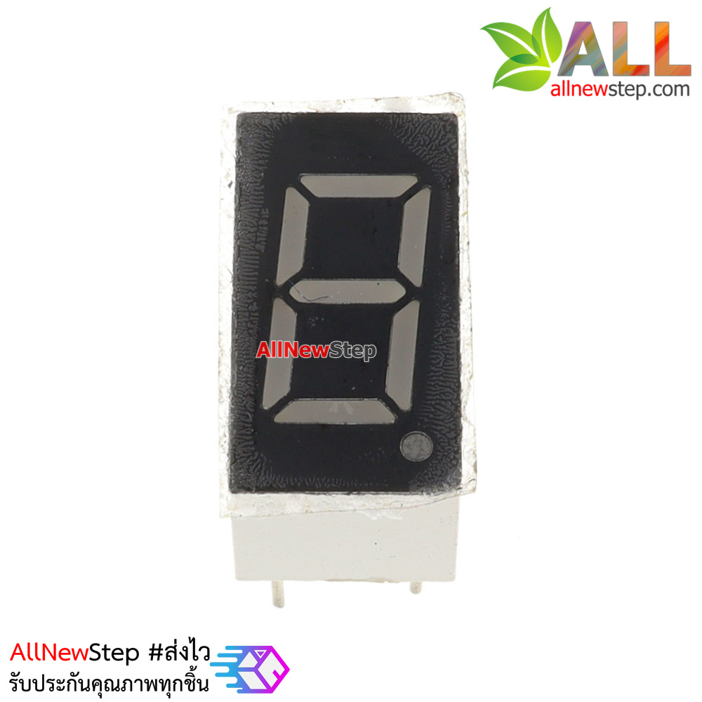7 Segment 0.36 นิ้ว Common Anode 1digit Red ไฟ 7 segment 0.36 1 หลัก สีแดงแบบไฟบวกร่วม 3161B