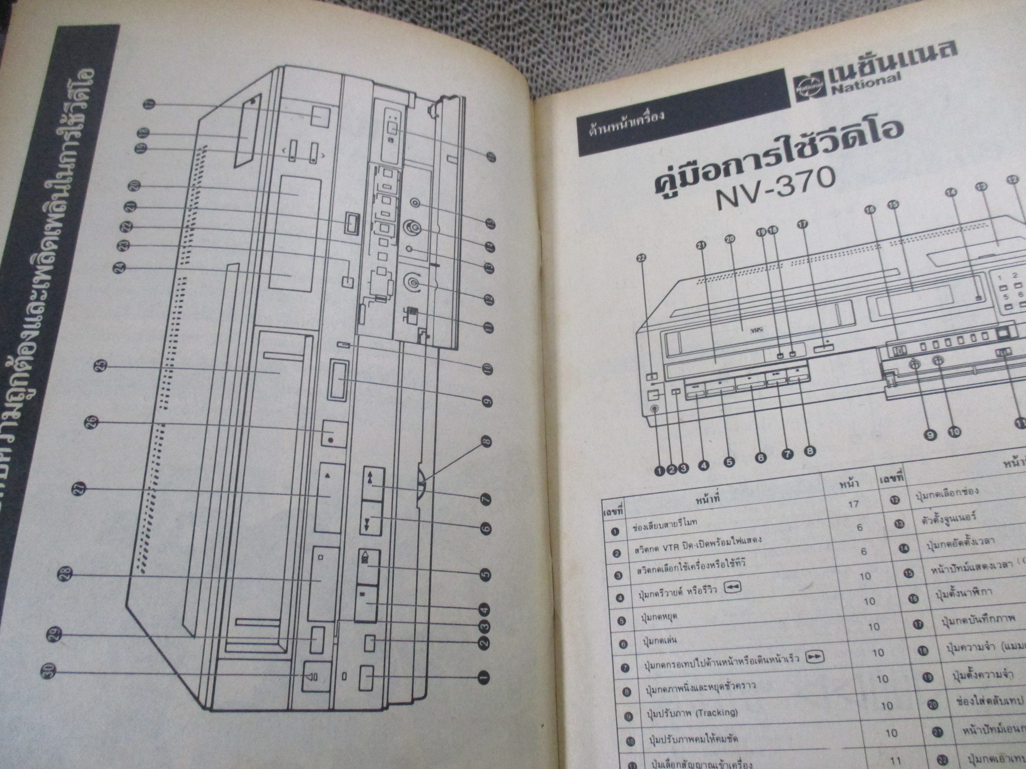 คู่มือการใช้วีดีโอทุกยี่ห้อ ปี2530
