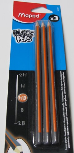 ดินสอดำสามเหลี่ยม HB แท่งยาว Maped แพ็ค 3 แท่ง