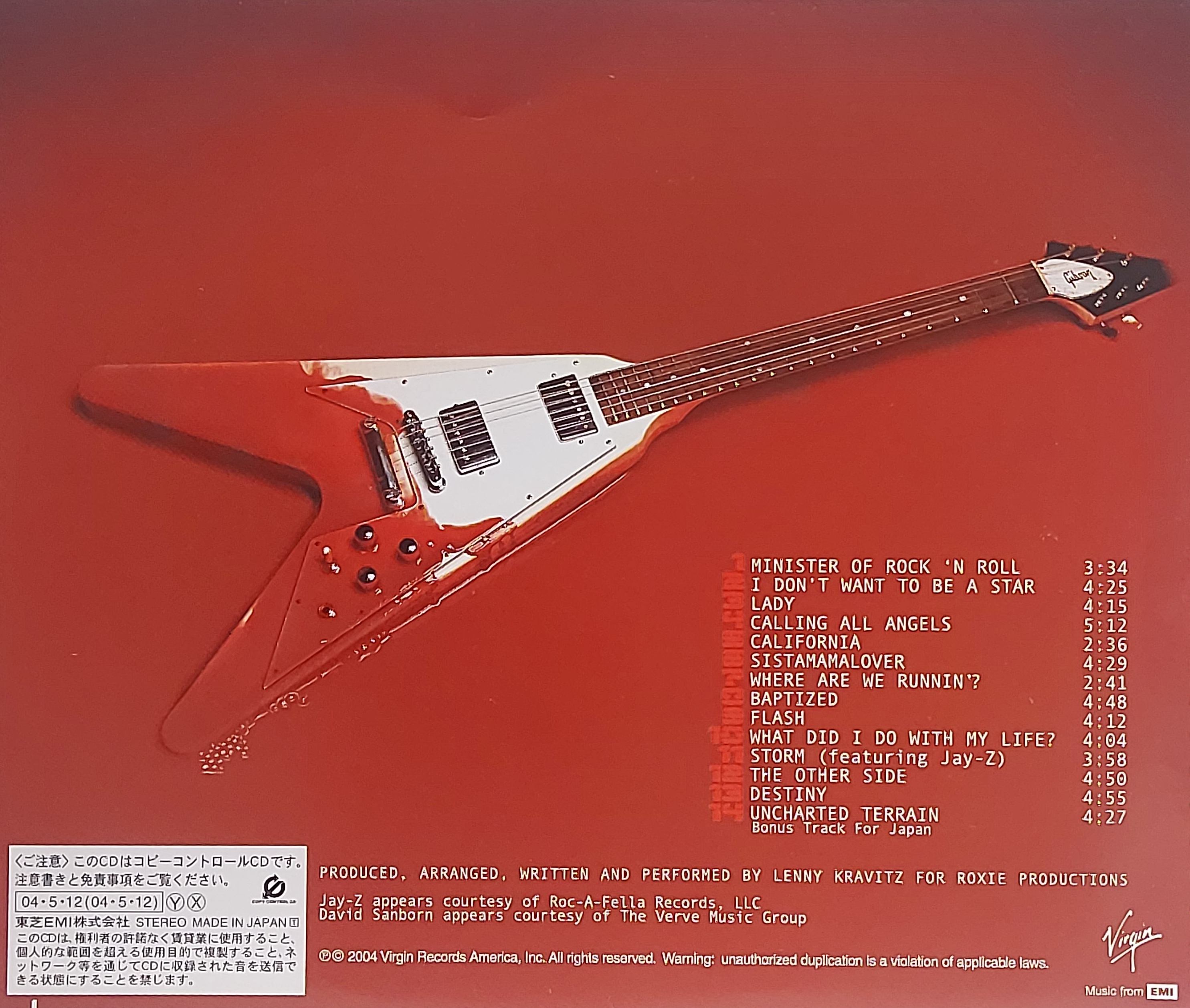 Used CD,Lenny Kravitz - Baptism (A+)(2004)(Japan)