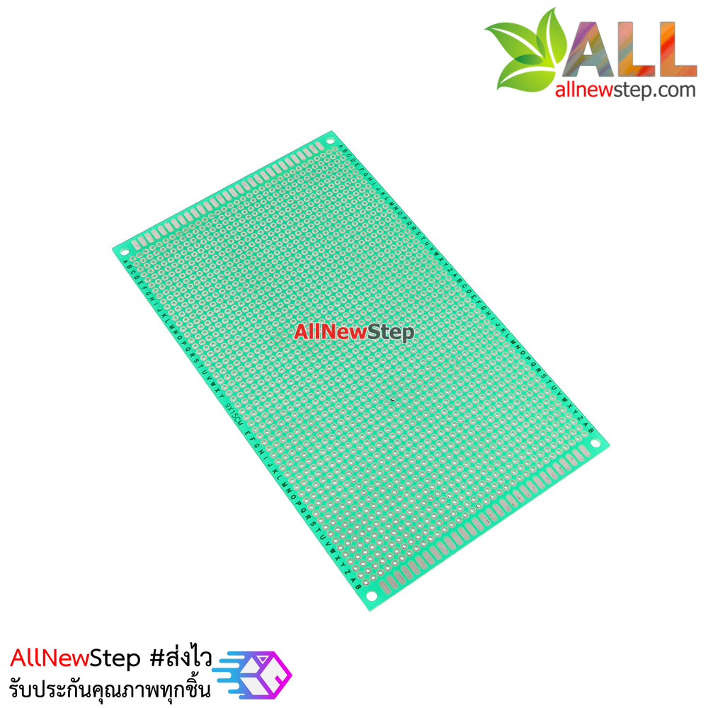 แผ่นปริ๊น PCB อเนกประสงค์แบบ 1 หน้าอย่างดี สีเขียว PCB ขนาด 9x15 เซนติเมตร