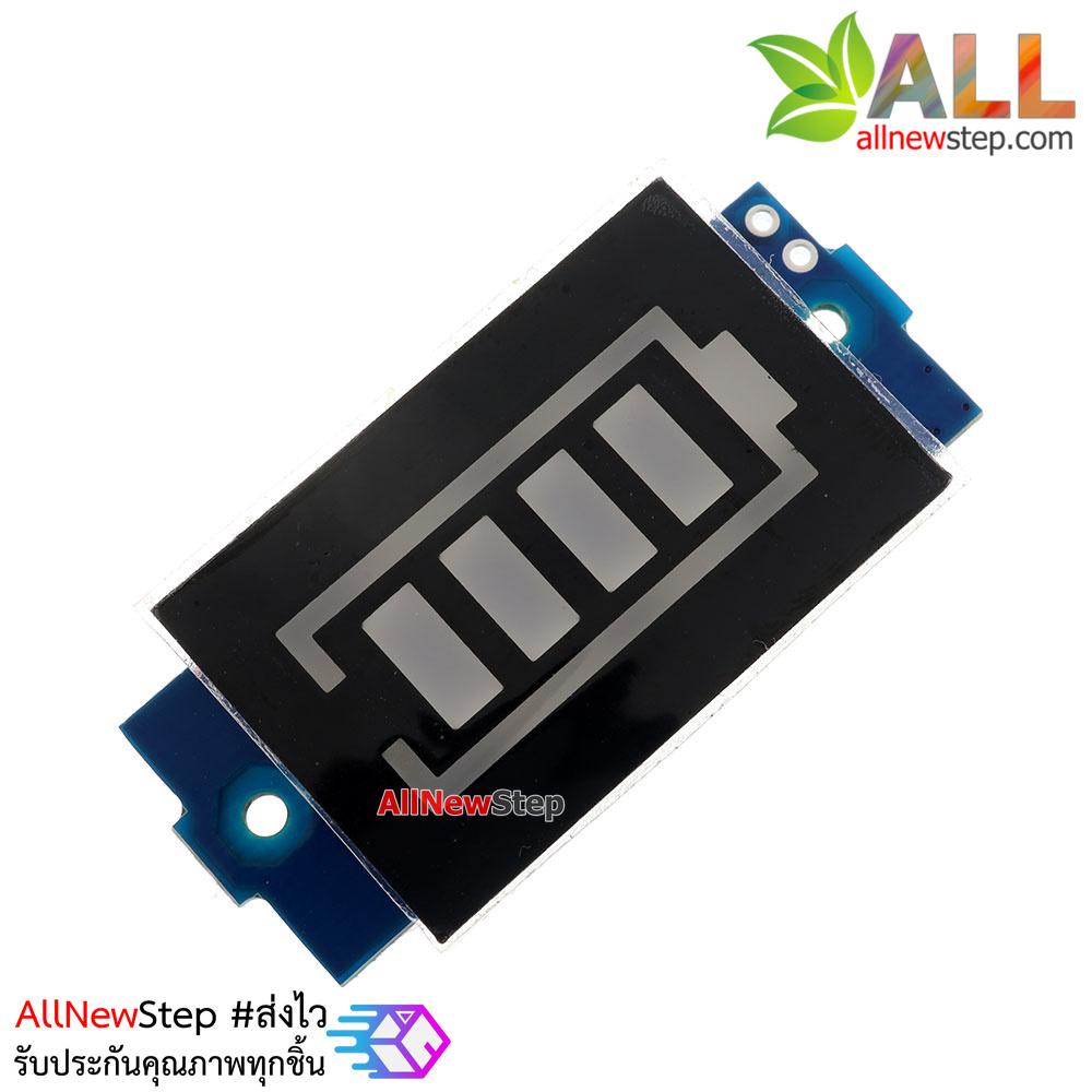 Battery power indicator battery level 11.1-12.6V โมดูล วัดระดับแบตเตอร์รี่ 11.1-12.6V ไฟแสดงผล 4 สีน้ำเงิน