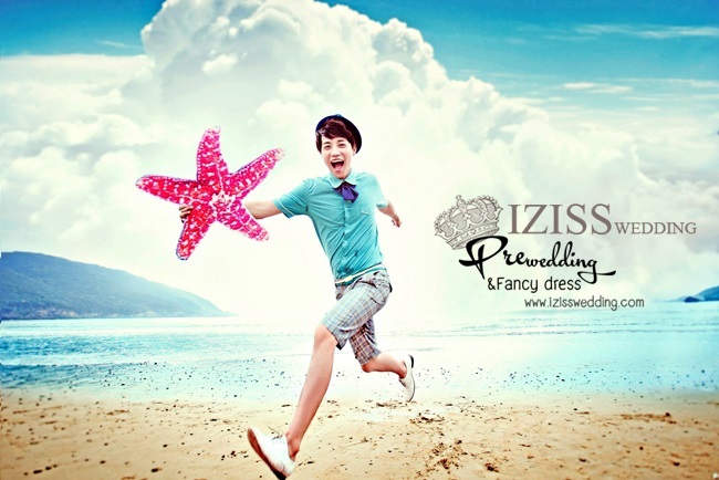 ***พร้อมส่ง***ชุดถ่ายพรีเว็ดดิ้ง (pre wedding dress) ชุดแฟนตาซีชายหญิง "ธีมสีฟ้าน้ำทะเล"