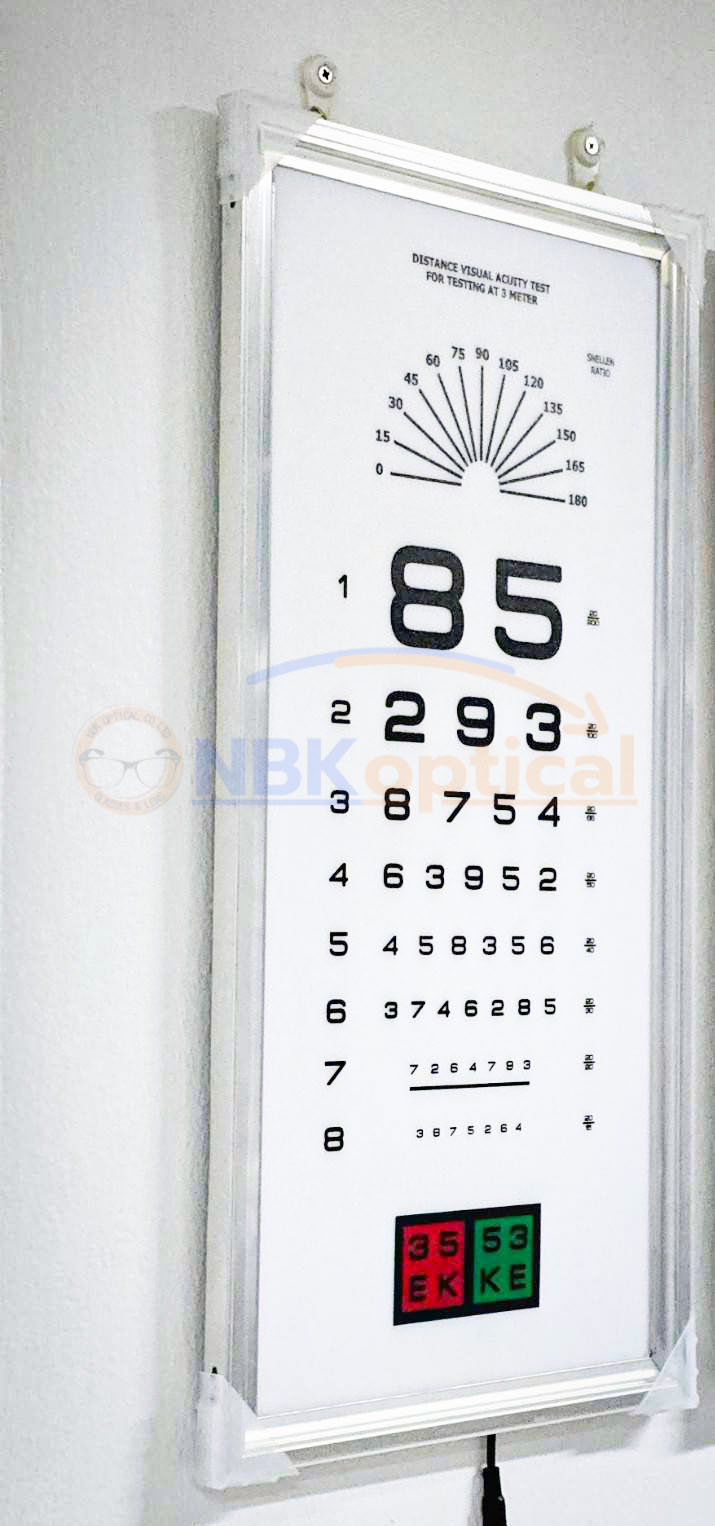 ป้ายวัดสายตามองไกล CB-031 แบบมีไฟLED ระยะ 3 เมตร พร้อมส่ง✅