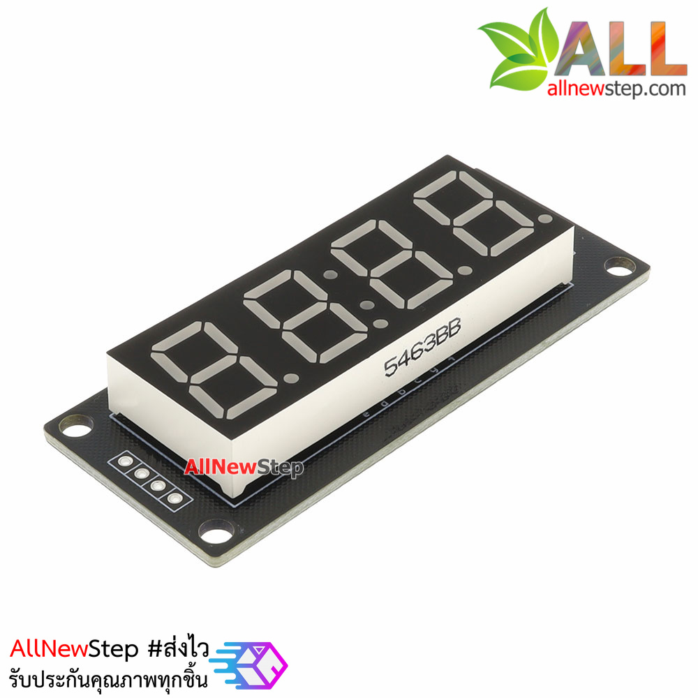 โมดูลแสดงค่าตัวเลข 4 หลัก ขนาด 0.56 นิ้วTM1637 Driver สีน้ำเงิน 5463BB