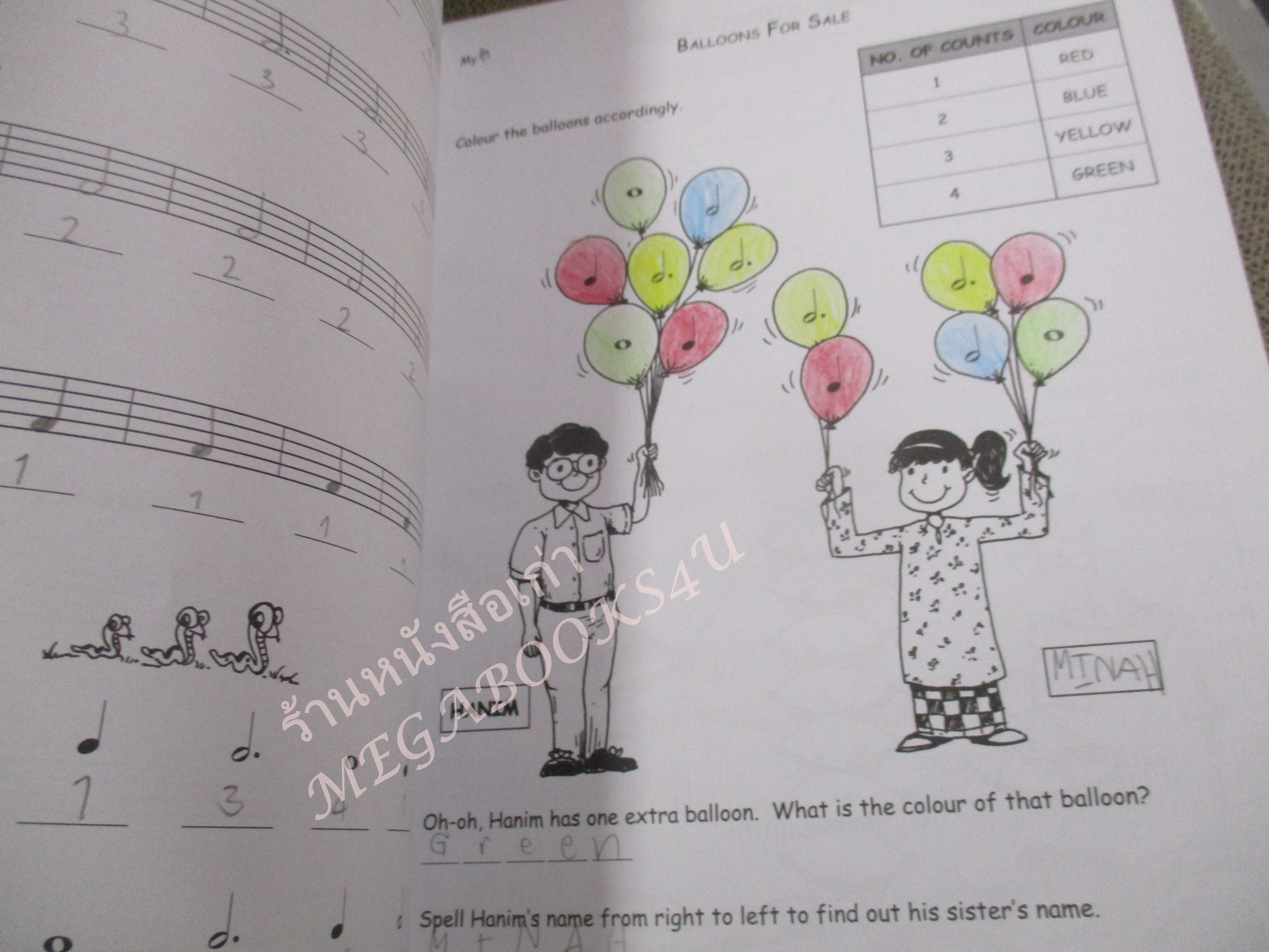 คู่มือเรียนโนีตเพลง MY FIRST THEORY BOOK / มีขีดเขียนบางหน้า