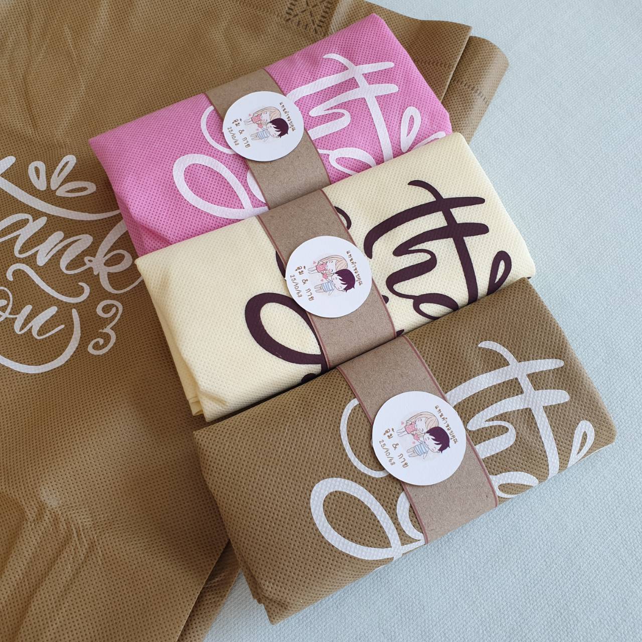 ถุงผ้าสปันบอล Thank you