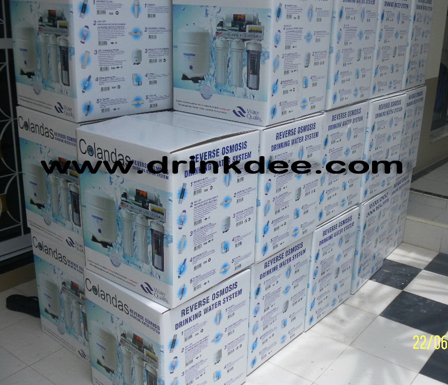 เครื่องกรองน้ำ 5 ขั้นตอน RO. 50 GPD ( ระบบอัตโนมัติ มีโซลินอยด์)
