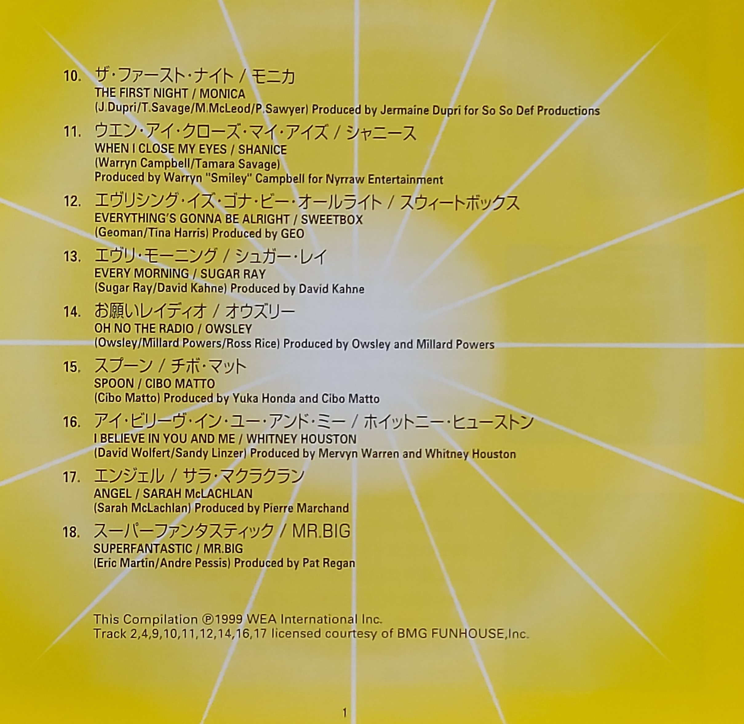 Used CD,Monster Hits (A+)(Various Artists)(1999)(Japan)