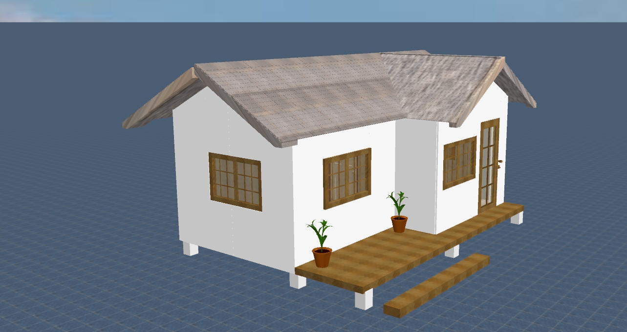 บ้านน็อกดาวน์โครงสร้างเหล็ก ขนาด พื้นที่ใช้สอย ภายในบ้าน 21 ตาราง เมตร 1ห้องนอน 1ห้องโถง 1ห้องรับแขก