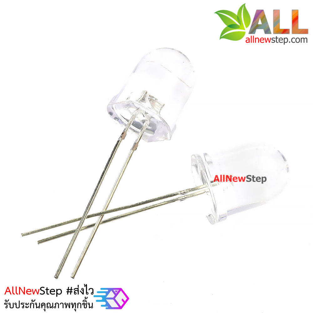 LED 10MM LED สีขาว จำนวน 2 ดวง