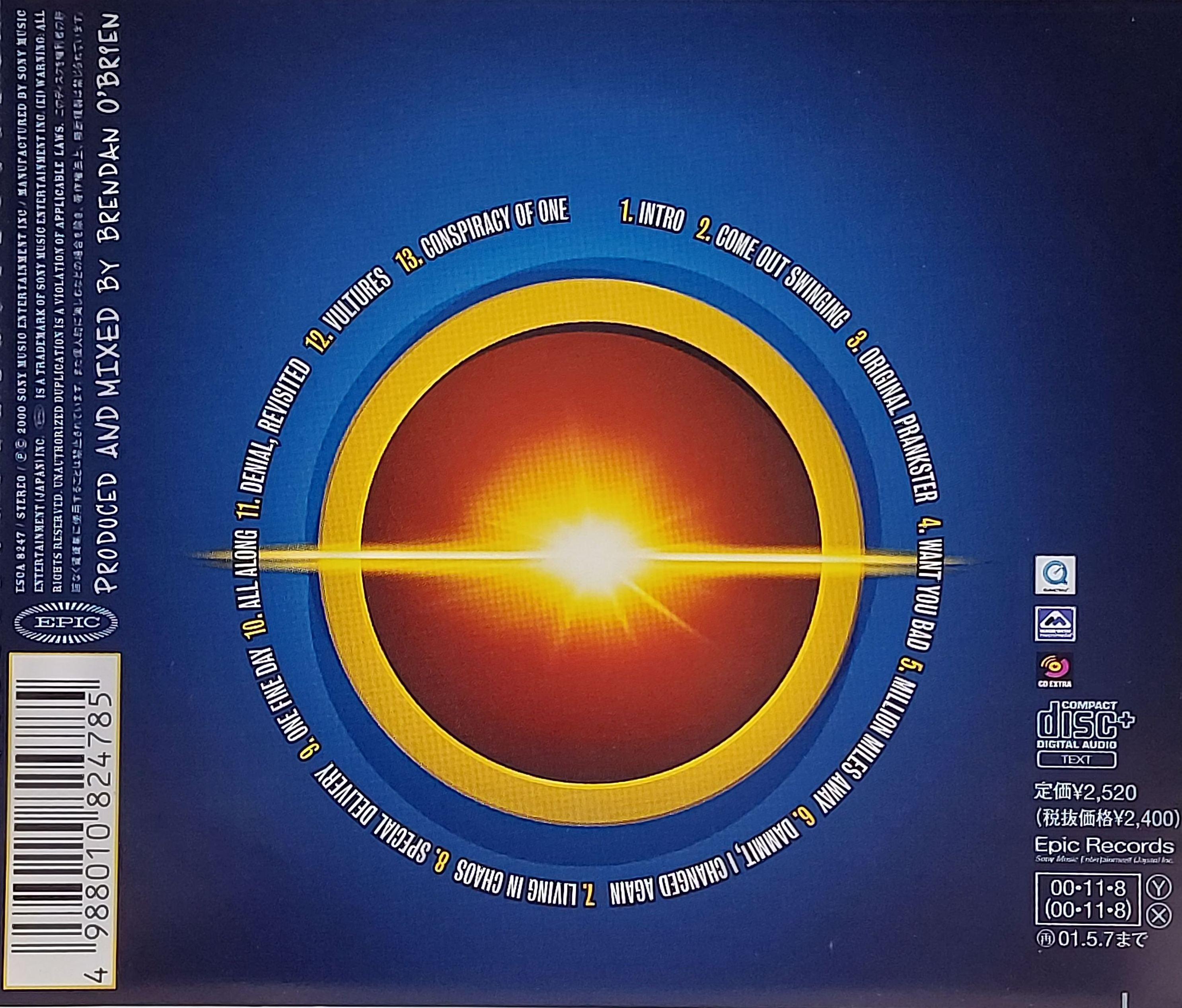 Used CD,The Offspring - Conspiracy Of One (B)(2000)(Japan)