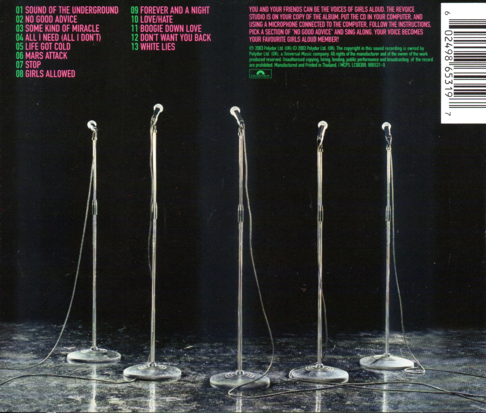 CD,Girls Aloud - Sound Of The Underground (2003)(Thai)