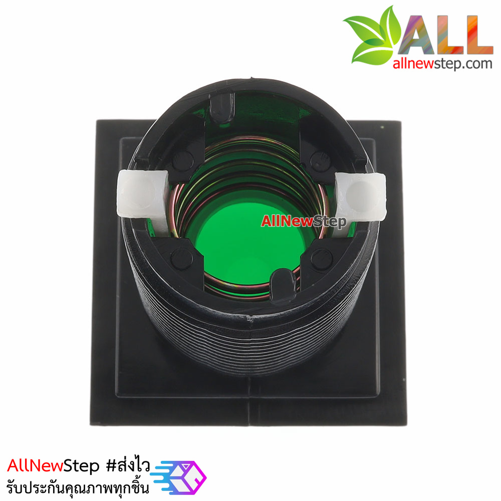 ปุ่มกดตู้เกม สวิตช์กดติดปล่อยดับสี่เหลี่ยมขนาด 33x33mm พร้อมไฟ LED สีเขียว