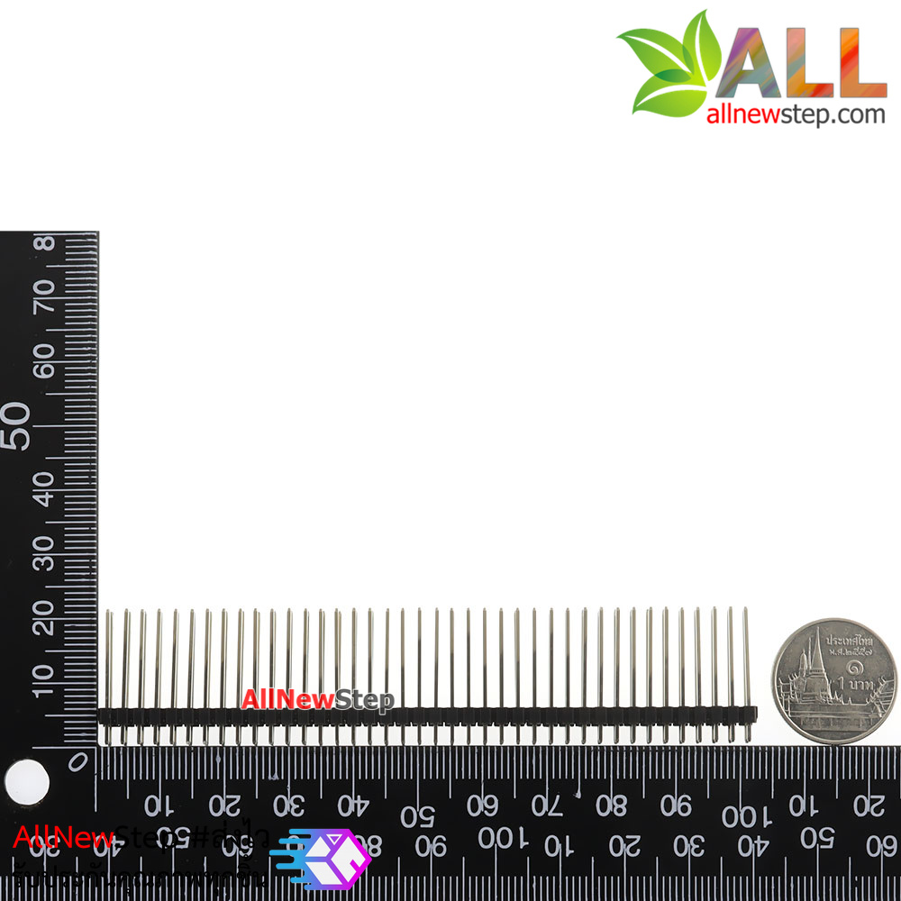 Double pin 2.54MM 2x40P Straight long pin header ก้างปลาคู่แบบยาว