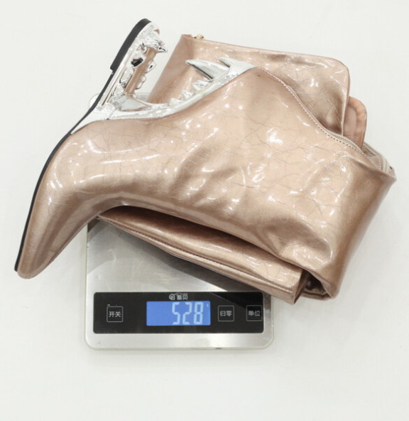 รองเท้าบูทยาวถึงต้นขา ไซส์ 35-43 สีดำ/ขาว/แอพพริคอท/น้ำเงิน/เหลือง/เงิน/เขียว