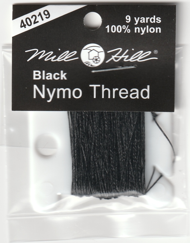 Mill Hill Black Nymo Thread Size D ด้ายไนลอนสำหรับปักลูกปัดสีดำ